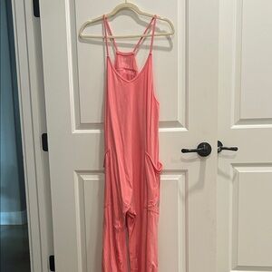 FP Movement Coral Pink Hot Shot Onesie Jumpsuit Romper